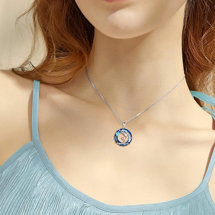 POPLYKE Sports Gifts for Girls Sterling Silver Gymnastics/Ballerina/Piano/Reading Heart-Shaped Pendant Necklace for Women