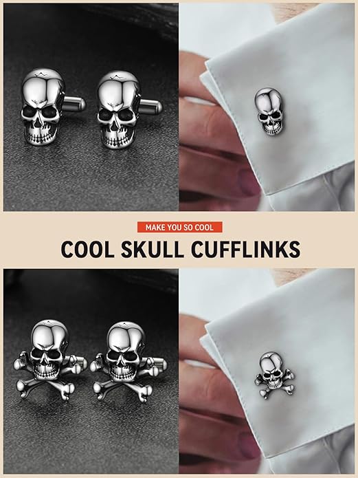 FaithHeart Mens Cufflinks, Norse Viking Tuxedo Shirt Cuff Links, Stainless Steel Cuff Links and Shirt Studs, Gift Box