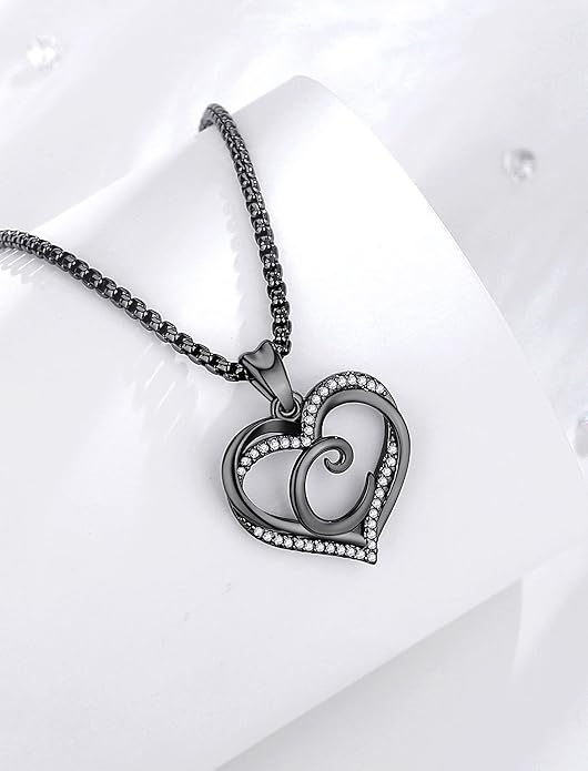 INFUSEU Unique Initial Necklaces for Women Girls Small Heart Letter Jewelry, Meaningful Personalized Gifts