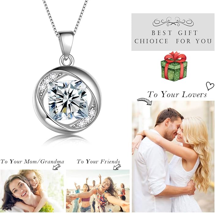 Aurora Tears 925 Sterling Silver 12 Birthstones Necklace/Earring/Ring/Bracelet Women Birthstone Pendant Crystal Fashion Birthday Jewelry Christmas Gift for Girls Women