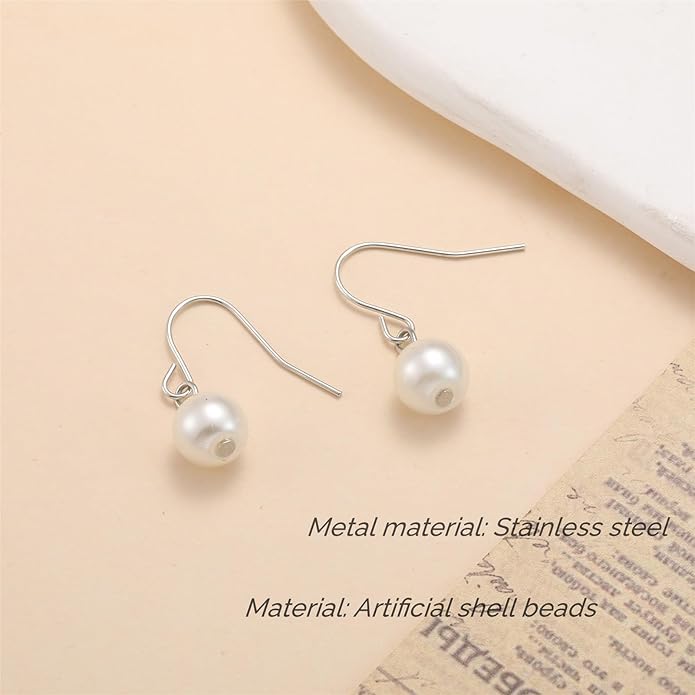 la luen Pearl Bride Wedding Jewelry Set Faux Pearls Crystal Rhinestone Necklace Earrings Bracelet Sets for Women Bridesmaid(3 PCS)