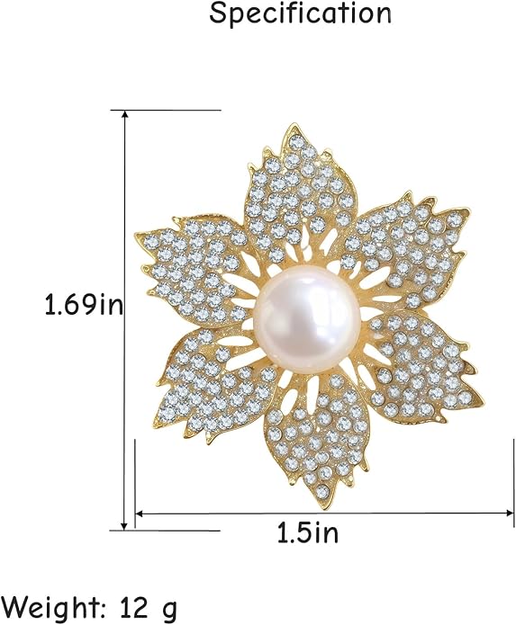 la luen Brooch Pins For Women Fashion Elegant Brooches Lapel Badges Coat Sweater Scarves Shawl Dress Accessory Wedding Party Prom Jewelry