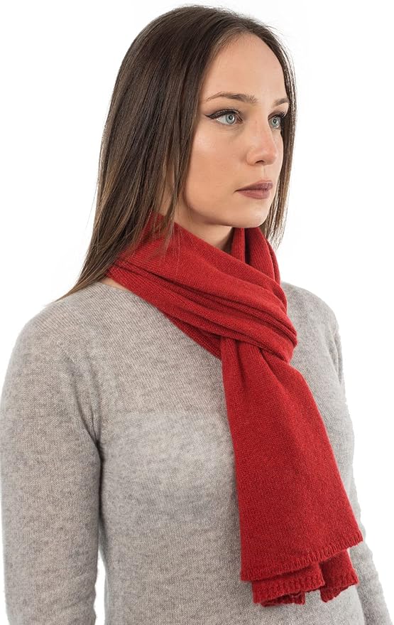 Dalle Piane Cashmere - 100% Cashmere Classic Scarf - Made in Italy - Neck Warmer (12" x 63") - Luxury Gift