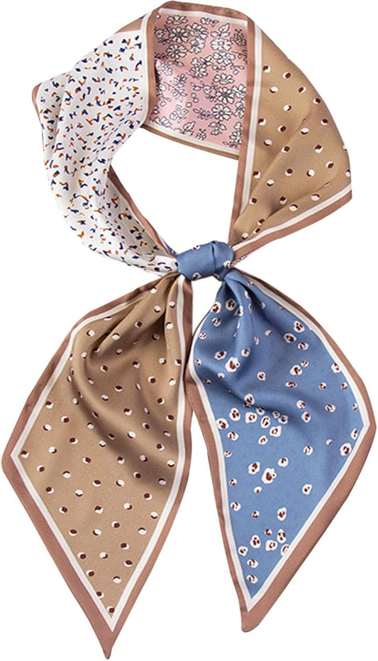 kcctoo 59" Mulberry Silk Like Head Scarf Women's Fashion Square Neck Satin Scarfs for Bag Hair Scarves Gift 59 * 5.9”