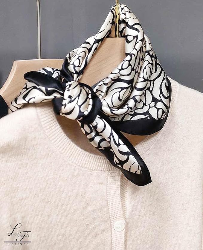 Hioyiwse Satin Bandanas Head Scarf For Women Hair Scarves Accessories Lightweight Fashion Wrap Neck Silk Sleeping Headscarf