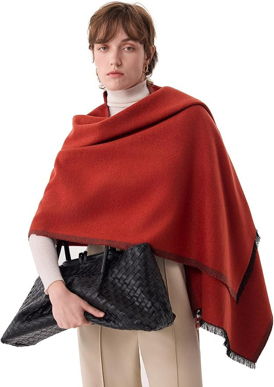 ZHE JIN Luxurious Silk Scarf Shawl Wraps for Women, Warm Scarves Winter Gift, 100% Brushed Mulberry Silk