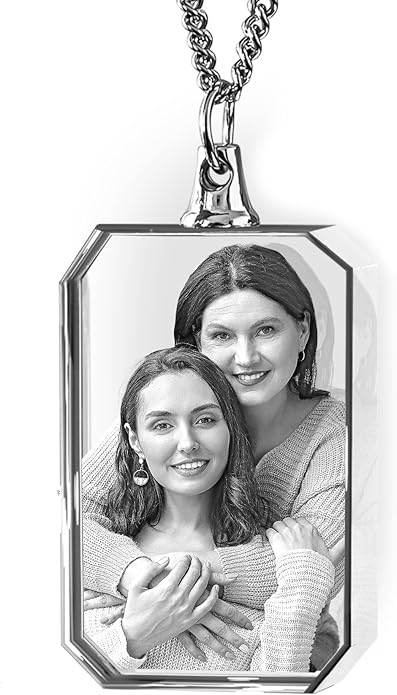 ArtPix 3D Crystal Photo Custom Necklace, Personalized Valentines Day Gift for Women, Men, Her, Him