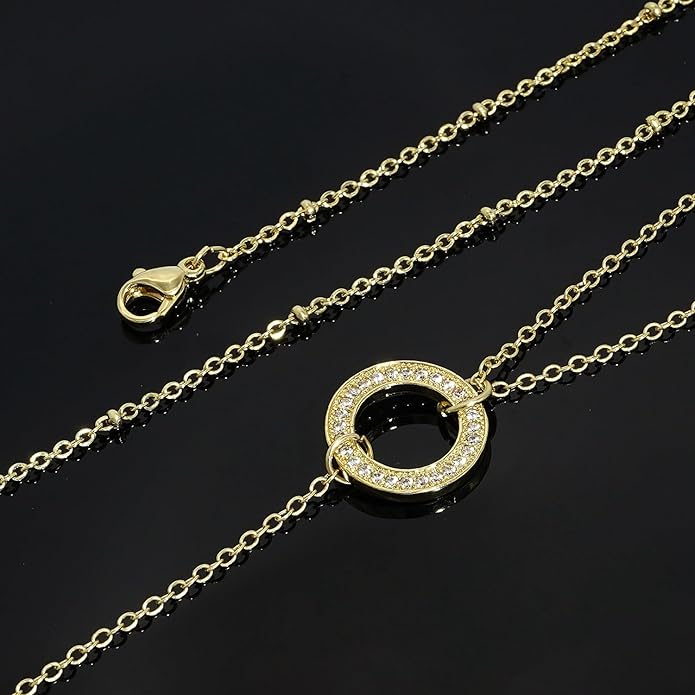 Suyi Lariat Necklace for Women Gold Dainty Long Necklace 14k Gold Plated Y-Shaped Necklaces