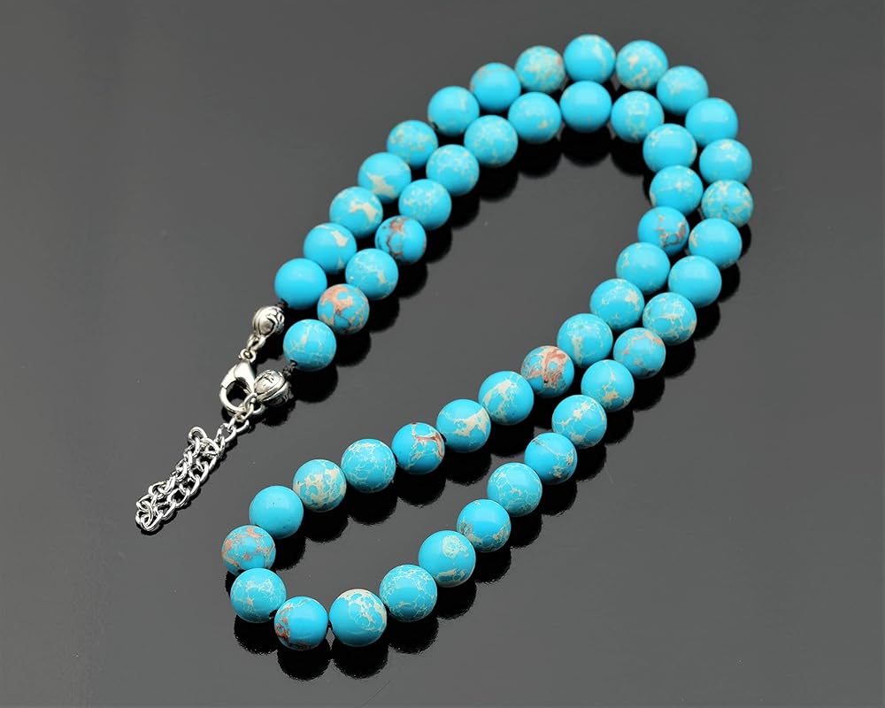 Natural Blue Imperial Jasper Beaded Choker, Genuine Blue Crystal Necklace, Fancy Gemstone Choker, 8mm Beads, Fashion Jewelry, Healing Crystal Chakra Necklace, Durable Necklace, Capricorn Necklace