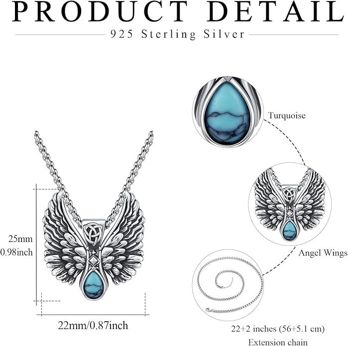 YueYuan Viking Necklace for Men 925 Sterling Silver Rune Amulet Pendant Nordic Necklace Viking Jewelry Gift for Father Husband Son