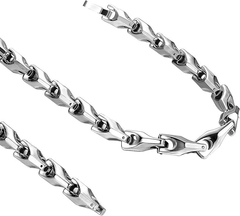 Urban Jewelry Astro Snake 18K Gold plated/Stainless steel Men's Heavy Weight Tungsten Carbide Base Link Necklace Chain
