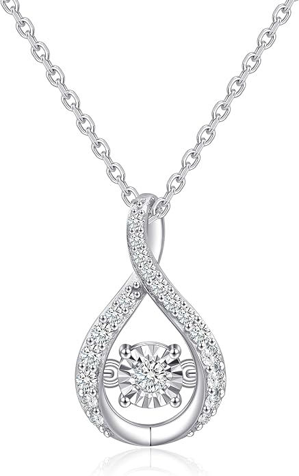 Sterling Silver Lab Grown Diamond Halo Pendant Necklace, Chain Included,ideal gift for anniversaries, birthdays, or any milestone celebration