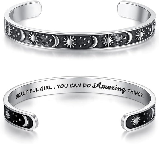 SAM & LORI Personal Bracelets for Teens/Women-Inspirational Jewelry Gifts (Various Designs) for Daughter/Sister/Mom/Friends-Adjustable Bracelet in a Pretty Gift Box