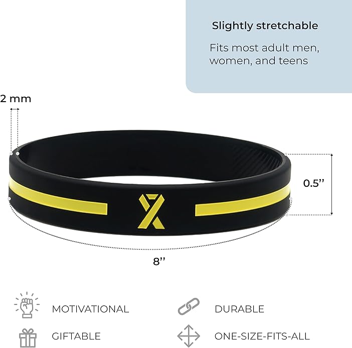 Inkstone Awareness Ribbon Silicone Bracelets (12-pack) - Wholesale Pack of 1 Dozen Unisex Wristbands for Men Women - Cancer Survivor Hospital Gifts Party Favors Giveaways Goodie Bag Items