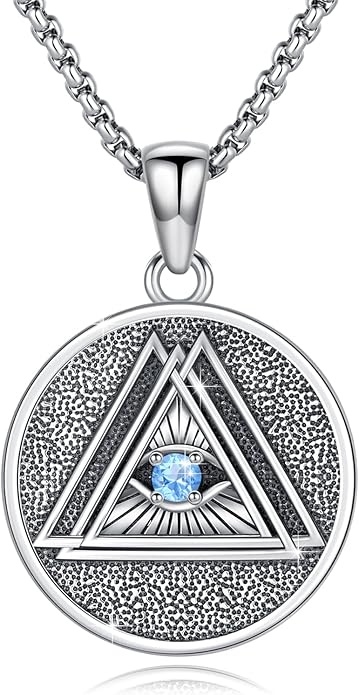 Evil Eye Necklace for Women 925 Sterling Silver, Protection Necklace with Blue Evil Eye Charm, Evil Eye/Lotus Pendant Jewelry, Birthday Christmas Gifts for Her