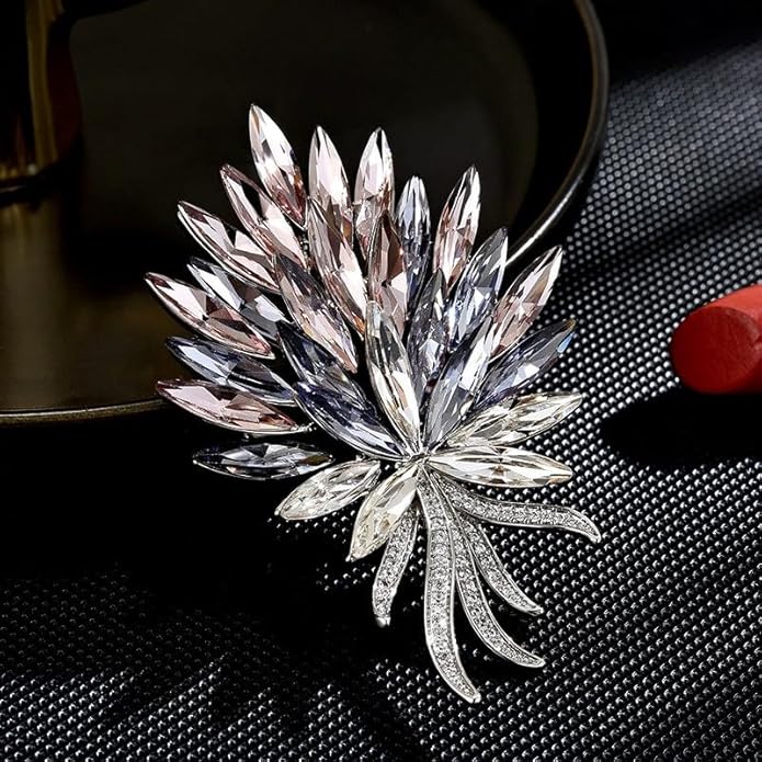 Rhinestone Brooch for Women Rhinestone Brooches Pins Crystal Lapel Pin Jewelry Christmas Valentine's Day Gift for Wife Girlfriend