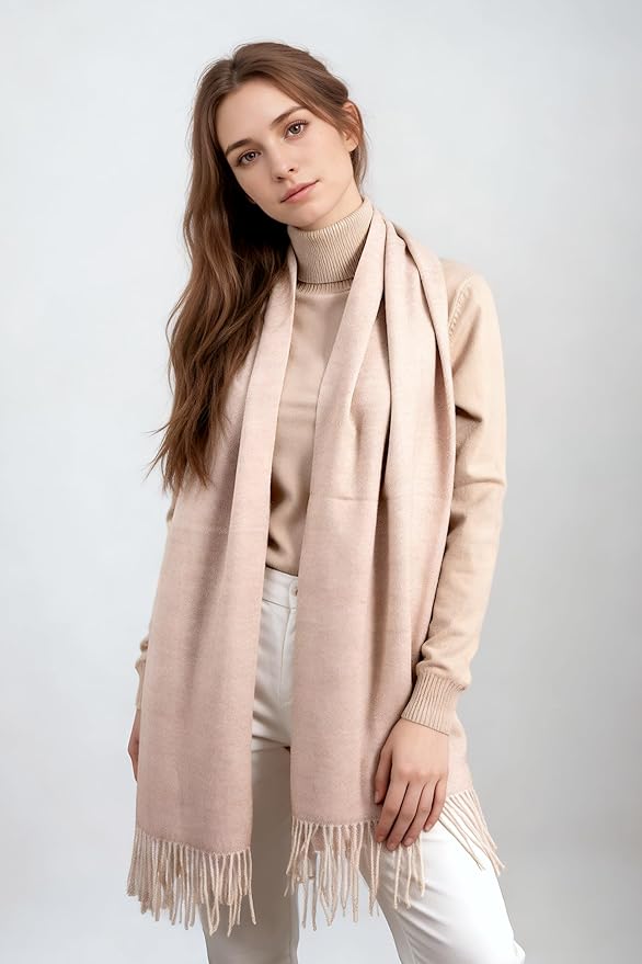 Achillea Warm Cashmere-Feel Winter Scarf – Pashmina Shawl Wrap, Blanket Scarf for Daily Wear, Travel & Cold Weather