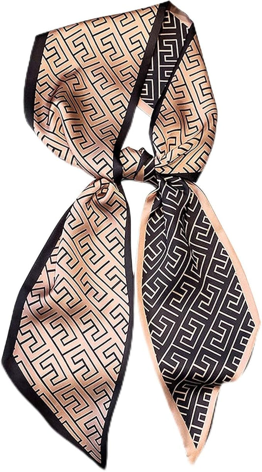 Hioyiwse Head Scarf Hair Neck Scarves For Women Purse Bag Scarfs For Handbags Silky Long Thin Satin Headscarf Fashion