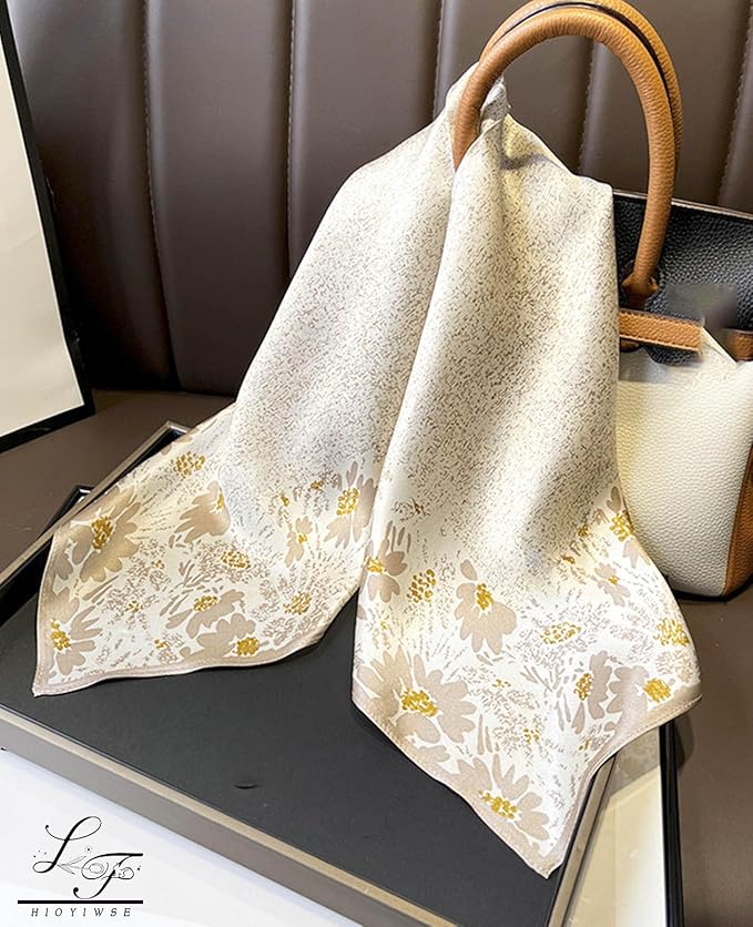 Hioyiwse Satin Bandanas Head Scarf For Women Hair Scarves Accessories Lightweight Fashion Wrap Neck Silk Sleeping Headscarf