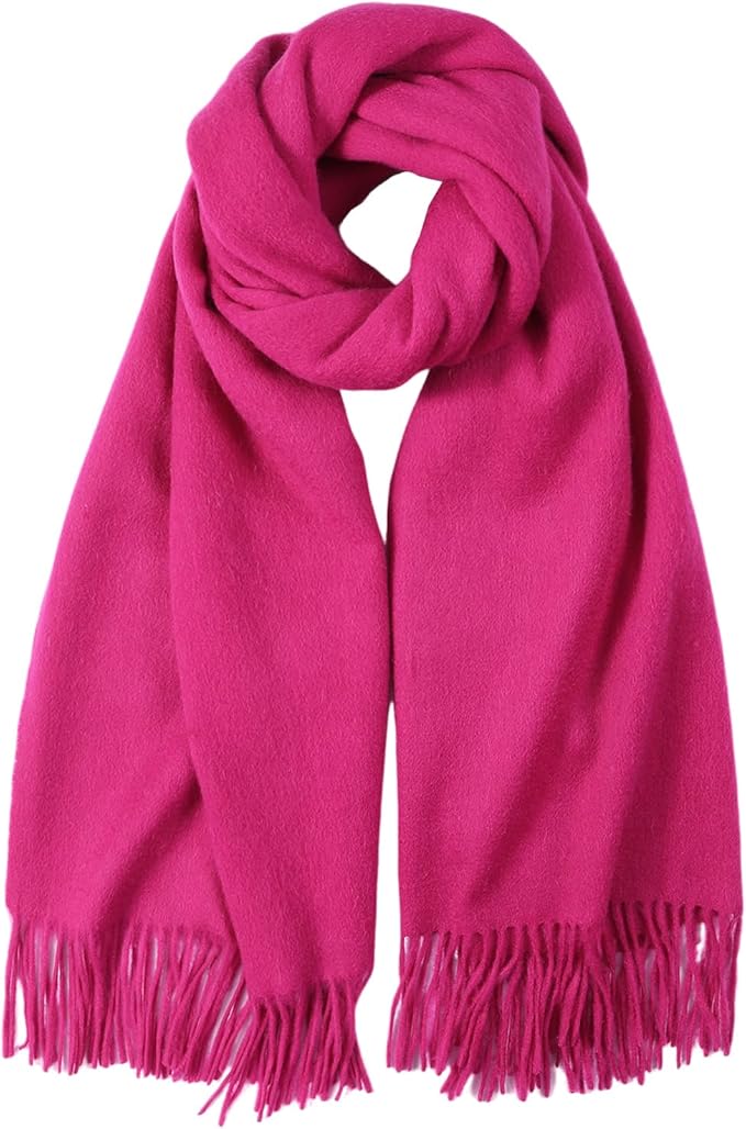 Temminc Winter Scarf for Women - Soft Warm Pashmina Shawl Wrap, Lightweight Fashion Blanket Travel Shawl, Solid Color Scarf