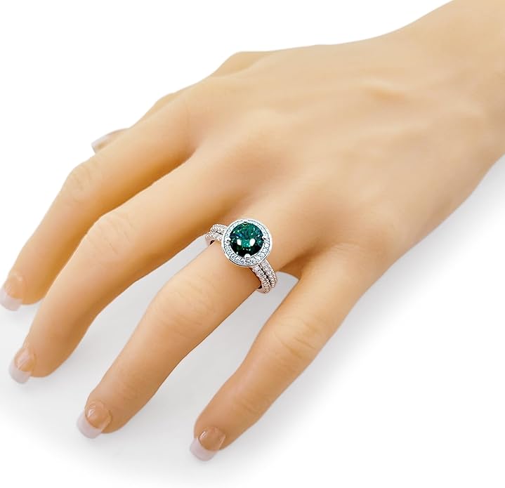 NANA Jewels Sterling Silver Engagement Rings for Women - Choose Simulated Morganite, Citrine, Aquamarine & More