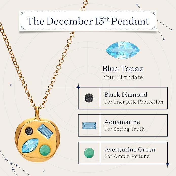 Birthdate 14k Gold Necklace for Women - 16-20in Adjustable 14 Karat Gold Chain with Lobster Clasp - Cadenas de Oro 14k Puro Para Mujer, Ladies Jewelry Birthstone