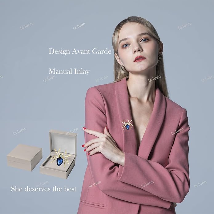 la luen Brooch Pins For Women Fashion Elegant Brooches Lapel Badges Coat Sweater Scarves Shawl Dress Accessory Wedding Party Prom Jewelry