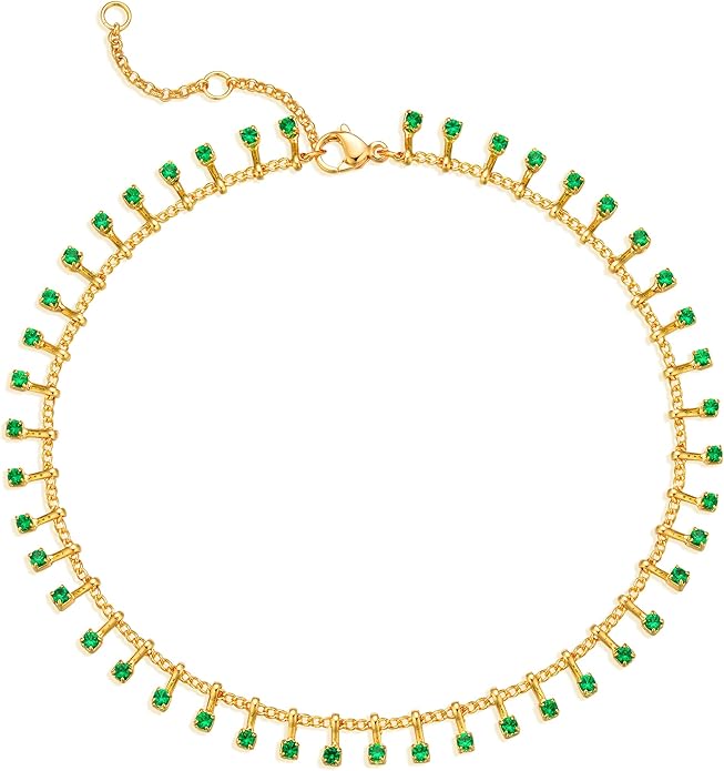 MTMY Gold Anklets for Women 14K Gold Plated Tiny Bead Anklet Colorful Tassel Foot Chain Dainty Adjustable Cute Summer Beach Boho Anklets Jewelry Gift