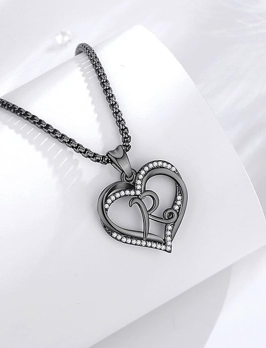 INFUSEU Unique Initial Necklaces for Women Girls Small Heart Letter Jewelry, Meaningful Personalized Gifts