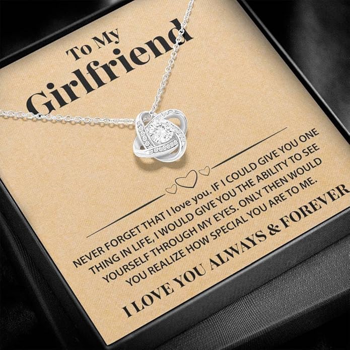 To My Beautiful Soulmate Necklace Romantic Gift for Girlfriend Wife With Message Card & Gift Box, Perfect for Anniversary Birthday Christmas or Valentine’s Day