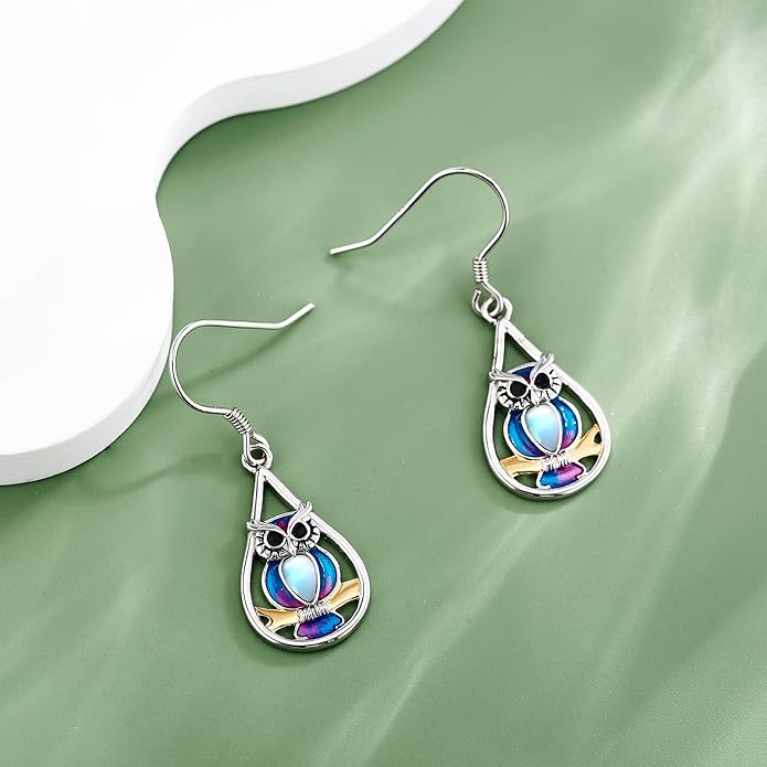 Animal Earrings 925 Sterling Silver Dangle Earrings Leverback Earrings Animal Jewelry for Women
