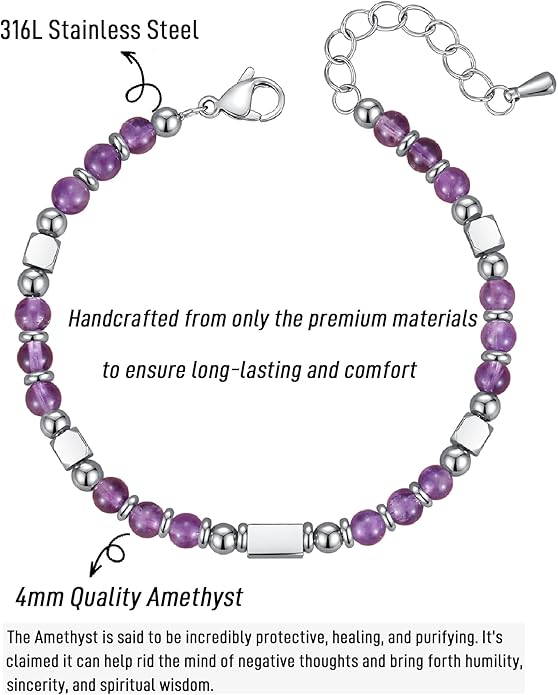 Tiny Gemstone Beaded Bracelets for Women Teen Girls, You are Awesome Jewelry Gifts for Women, Friends, Sister, Mom, Daughter...