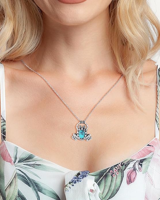 BDL Genuine Turquoise Jewelry for Women, Sterling Silver Earrings and Necklaces for Women, Leverback Dangle Drop Earrings Jewelry…