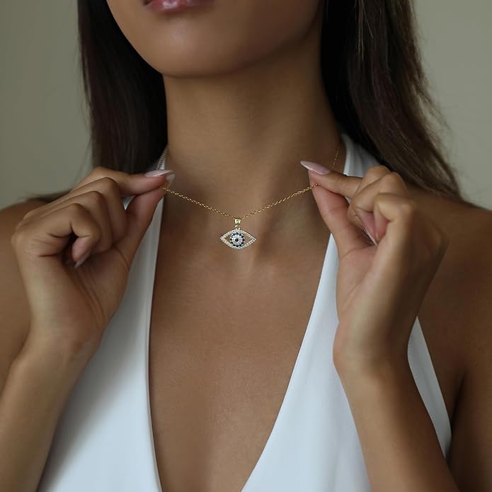 18k Gold Plated Necklace for Women Trendy Dainty Charm Evil eye Italian horn hummingbird starfish seashell bow elephant snake butterfly ladybug PendentMinimalist Delicate Jewelry for Women