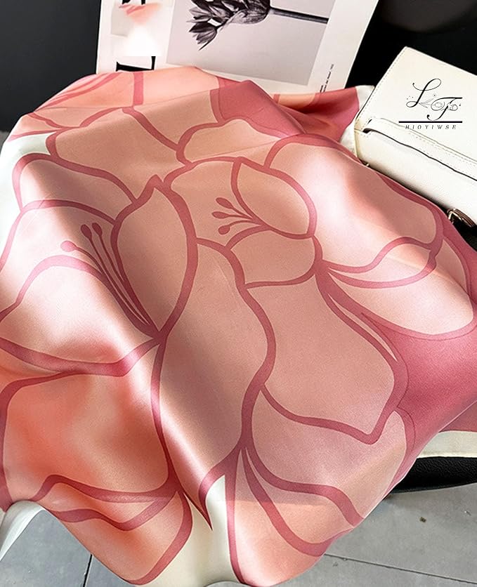 Hioyiwse Satin Bandanas Head Scarf For Women Hair Scarves Accessories Lightweight Fashion Wrap Neck Silk Sleeping Headscarf