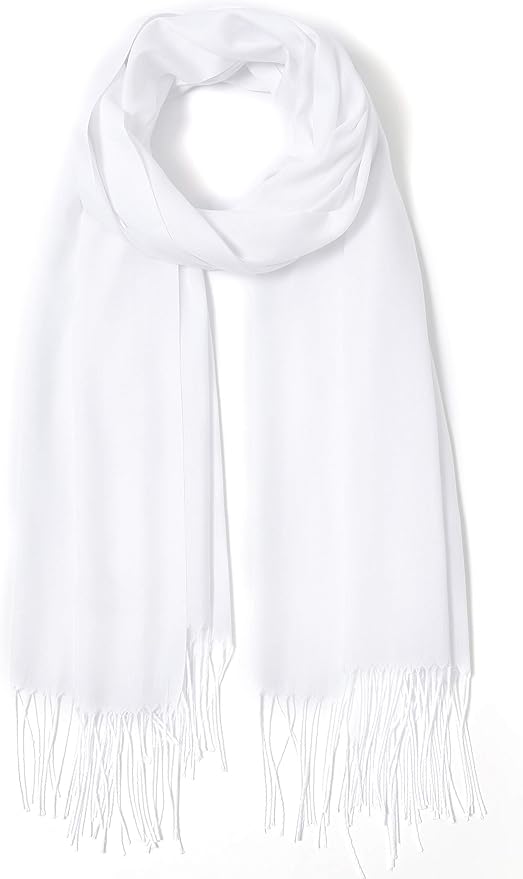 Cindy & Wendy Pashmina Shawls and Wraps Large Scarfs for Women Wedding Party Bridal Long Fashion Solid Shawl Wrap Fringes