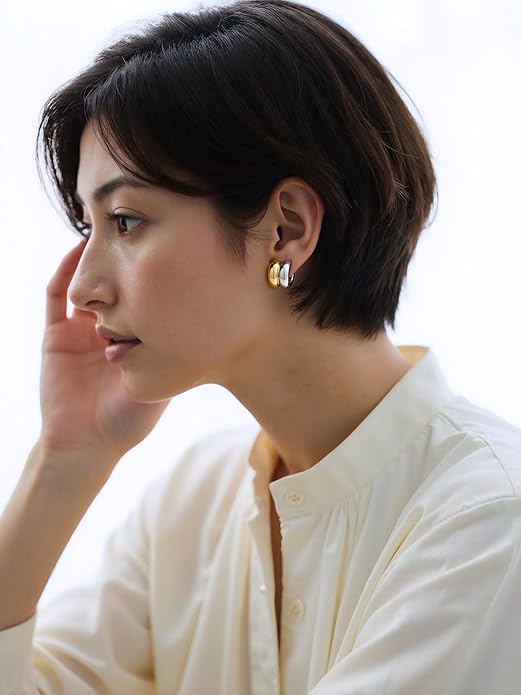 Trendy 14K Gold Plated Knot Earrings are Thick and Charming Pendant Earrings for Women They are Lightweight Hypoallergenic Fashion Accessories Jewelry Gifts for Women