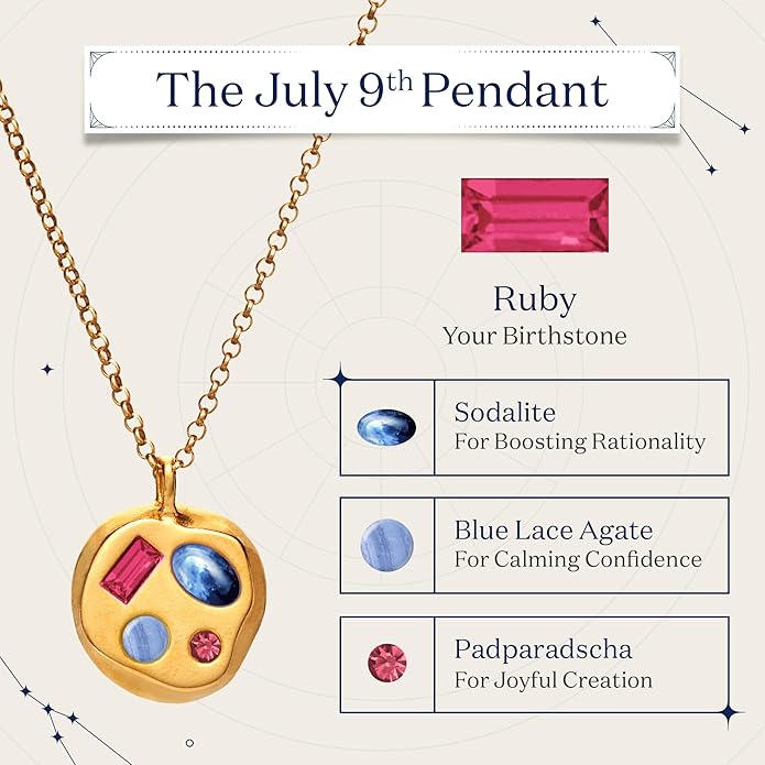 Birthdate 14k Gold Necklace for Women - 16-20in Adjustable 14 Karat Gold Chain with Lobster Clasp - Cadenas de Oro 14k Puro Para Mujer, Ladies Jewelry Birthstone