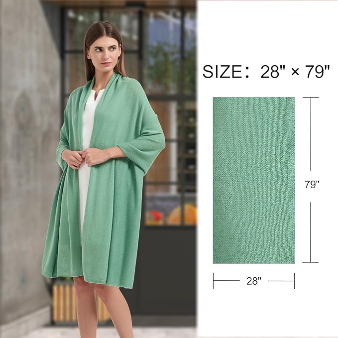Erdenech Luxury Cashmere Wool Blend Wrap for Women, All-Season Travel Wrap Shawl, Extra Large Blanket Shawl Scarf Pashmina