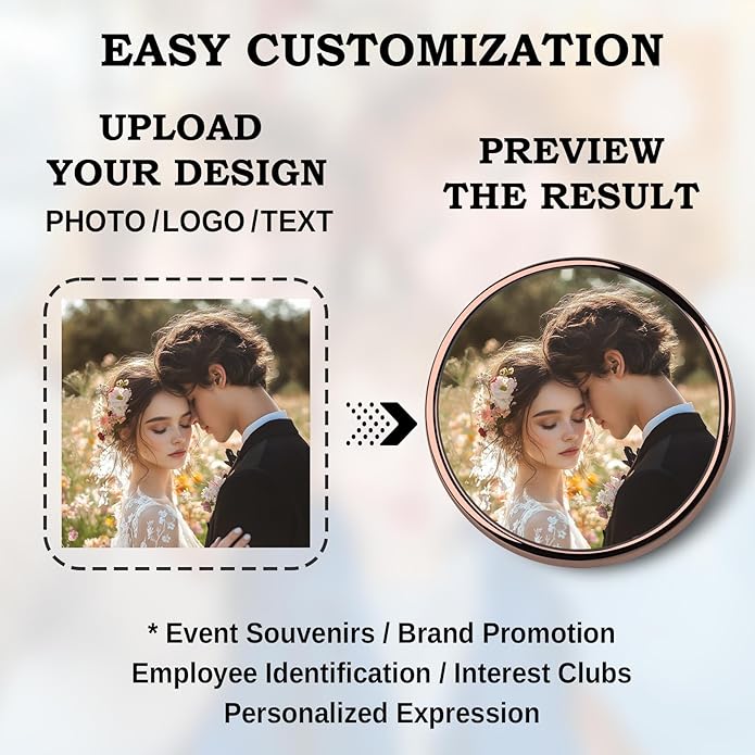 Custom Pins Bulk Personalized Design Your Own Photo Logo Text Pins Material Lapel Pin