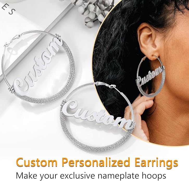 PROSTEEL 30/40/60/80/100mm Chunky Hoop Earrings For Women Gold Plated/Black Stainless Steel Hoops Earrings Statement Jewelry