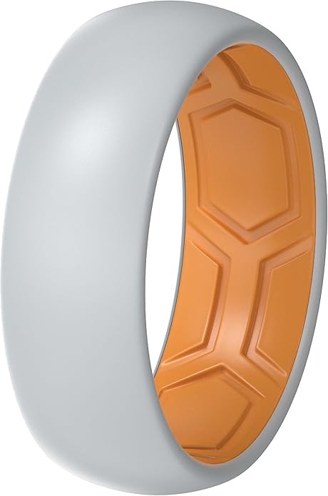 ThunderFit Silicone Rings for Him and Her, Rubber Wedding Engagement Bands Unisex, 1.8mm Thick in 4mm & 8mm Widths