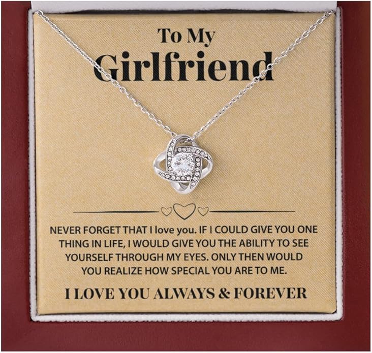 To My Beautiful Soulmate Necklace Romantic Gift for Girlfriend Wife With Message Card & Gift Box, Perfect for Anniversary Birthday Christmas or Valentine’s Day