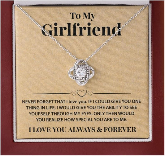 To My Beautiful Soulmate Necklace Romantic Gift for Girlfriend Wife With Message Card & Gift Box, Perfect for Anniversary Birthday Christmas or Valentine’s Day
