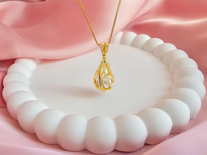 Gifts For Wife Wedding Anniversary - mothers day gifts for wife - AAA+ Real Pearl Necklaces For Women (18k Gold Platting 925 Sterling Silver) mothers necklace ideas Birthday Freshwater Pearl Necklace