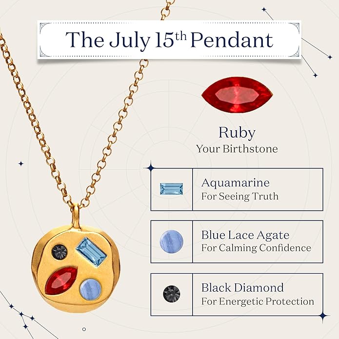 Birthdate 14k Gold Necklace for Women - 16-20in Adjustable 14 Karat Gold Chain with Lobster Clasp - Cadenas de Oro 14k Puro Para Mujer, Ladies Jewelry Birthstone