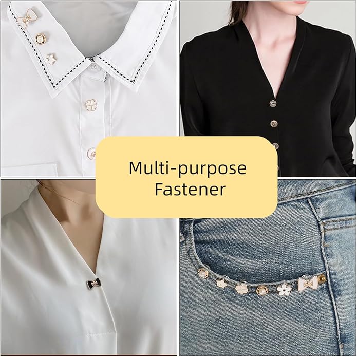 40PcsShirt Brooch Pins Mini Cover Up Enamel Safety Lapel Pins Buttons Sweater Shawl Clips for Hat Coat Dress Clothes Decoration