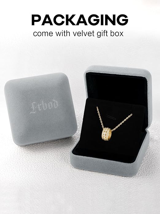 D Color 0.53ct/1.24ct/1.72ct/1.2ct Moissanite Necklace for Women Men, 925 Sterling Silver Chunky Circle/Triangle/Square Pendant, Birthday Christmas Valentines Jewelry, 16-20 Inch Box Chain Adjustable