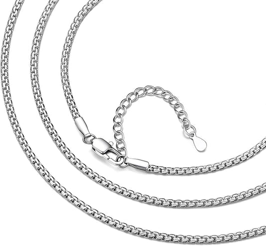 Bestyle 18K Gold Plated/Silver/Black Chain for Men, Hypoallergenic 2/4/6/8mm Stainless Steel Flat Link Chain Necklace for Men & Women Hip Hop Jewelry, 14-30"