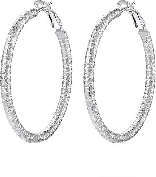 PROSTEEL 30/40/60/80/100mm Chunky Hoop Earrings For Women Gold Plated/Black Stainless Steel Hoops Earrings Statement Jewelry